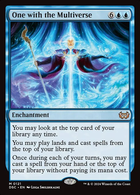 One with the Multiverse, carta Magic di tipo Enchantment illustrata da Liiga Smilshkalne