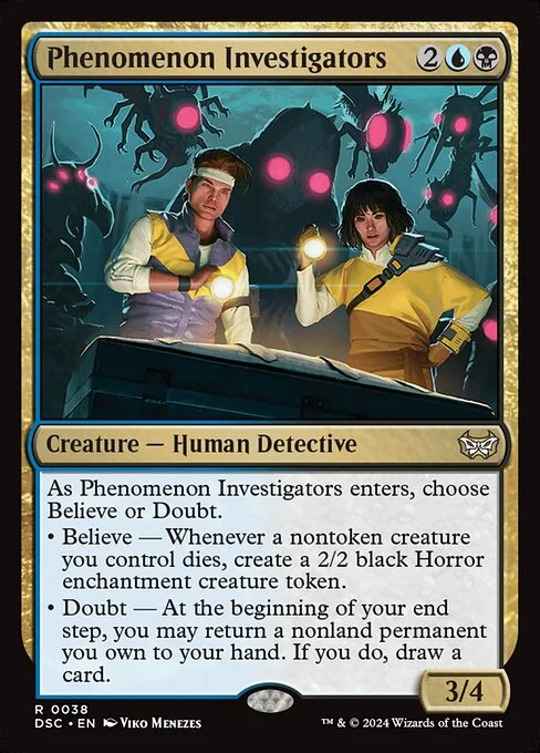 Phenomenon Investigators, carta Magic di tipo Creature — Human Detective illustrata da Viko Menezes