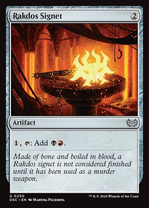 Rakdos Signet, carta Magic di tipo Artifact illustrata da Martina Pilcerova