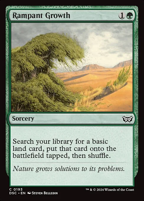 Rampant Growth, carta Magic di tipo Sorcery illustrata da Steven Belledin