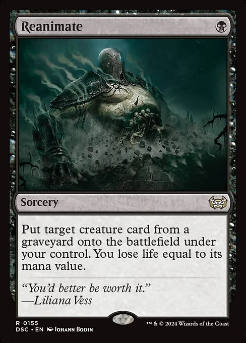 Reanimate, carta Magic di tipo Sorcery illustrata da Johann Bodin