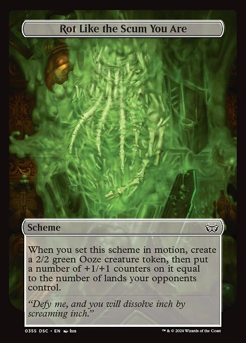 Rot Like the Scum You Are, carta Magic di tipo Scheme illustrata da Isis