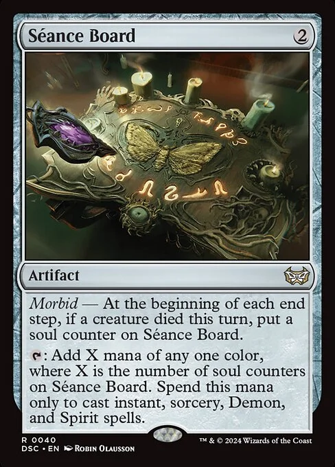 Séance Board, carta Magic di tipo Artifact illustrata da Robin Olausson