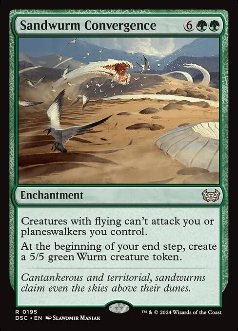 Sandwurm Convergence, carta Magic di tipo Enchantment illustrata da Slawomir Maniak