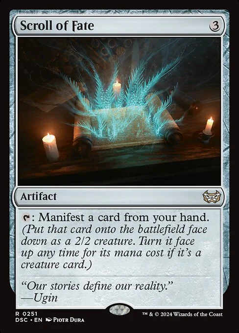 Scroll of Fate, carta Magic di tipo Artifact illustrata da Piotr Dura