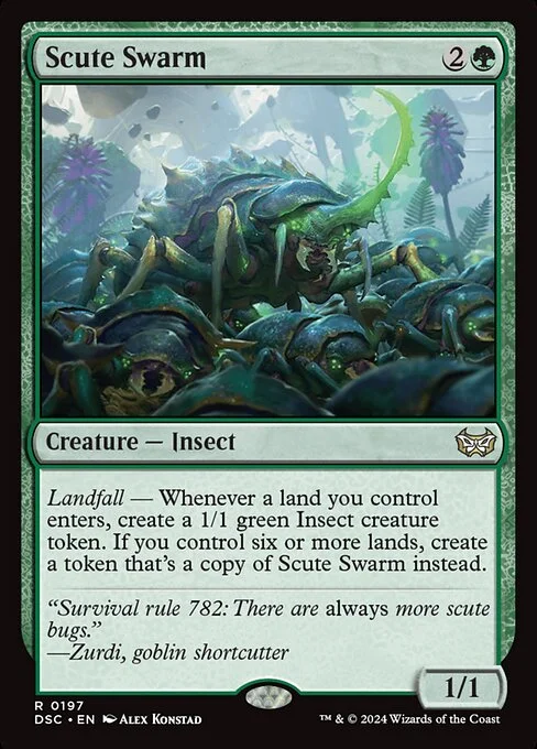 Scute Swarm, carta Magic di tipo Creature — Insect illustrata da Alex Konstad