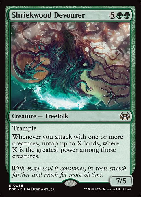 Shriekwood Devourer, carta Magic di tipo Creature — Treefolk illustrata da David Astruga