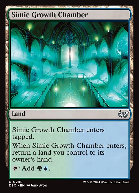 Simic Growth Chamber, carta Magic di tipo Land illustrata da John Avon