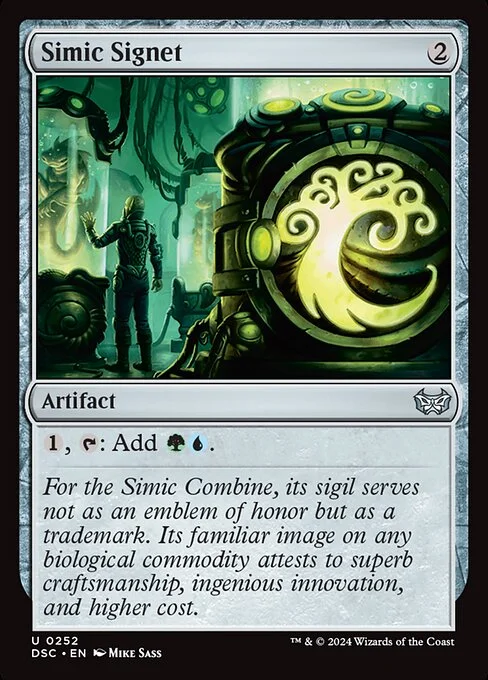 Simic Signet, carta Magic di tipo Artifact illustrata da Mike Sass