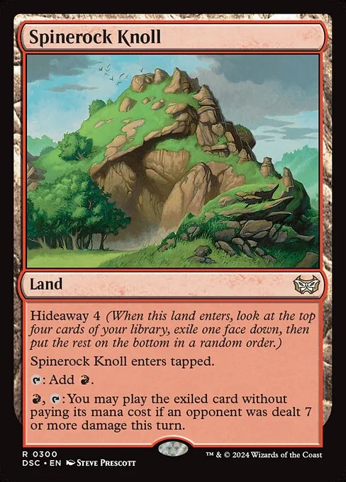 Spinerock Knoll, carta Magic di tipo Land illustrata da Steve Prescott