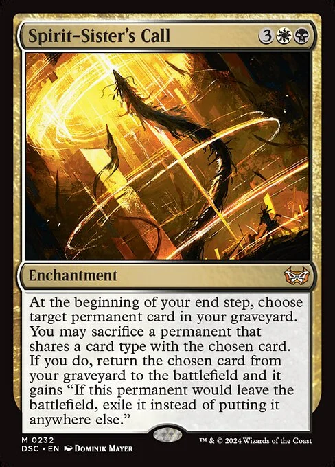 Spirit-Sister's Call, carta Magic di tipo Enchantment illustrata da Dominik Mayer