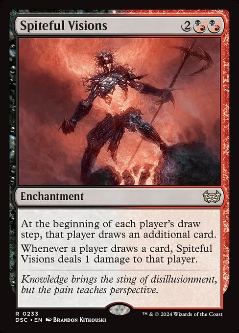 Spiteful Visions, carta Magic di tipo Enchantment illustrata da Brandon Kitkouski