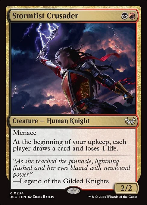Stormfist Crusader, carta Magic di tipo Creature — Human Knight illustrata da Chris Rallis