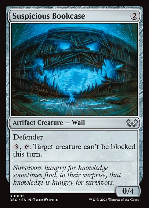 Suspicious Bookcase, carta Magic di tipo Artifact Creature — Wall illustrata da Tyler Walpole