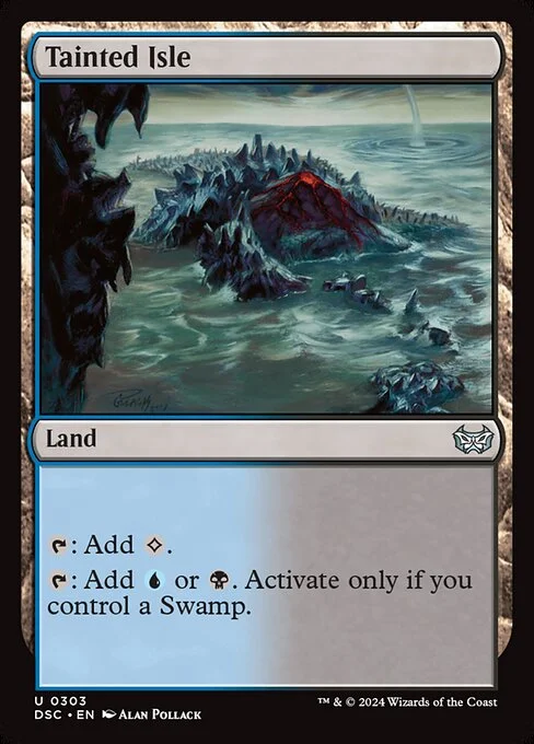 Tainted Isle, carta Magic di tipo Land illustrata da Alan Pollack