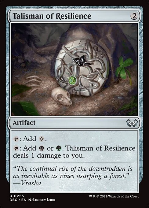 Talisman of Resilience, carta Magic di tipo Artifact illustrata da Lindsey Look