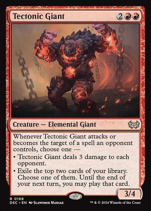 Tectonic Giant, carta Magic di tipo Creature — Elemental Giant illustrata da Slawomir Maniak