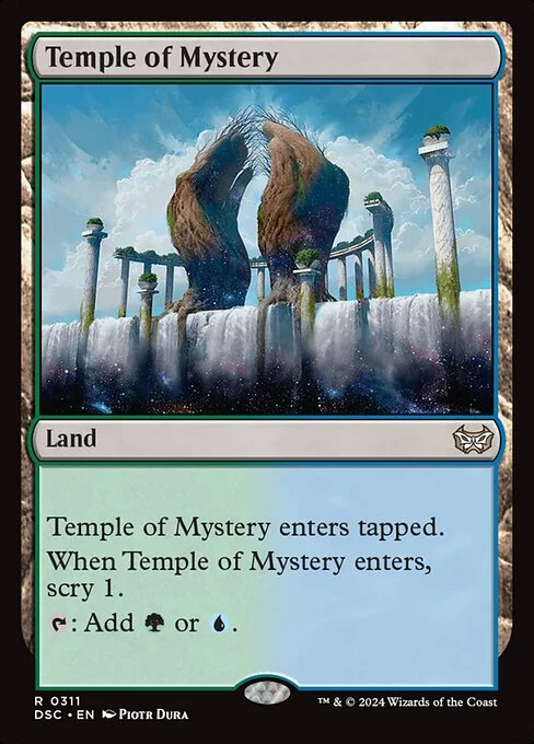 Temple of Mystery, carta Magic di tipo Land illustrata da Piotr Dura