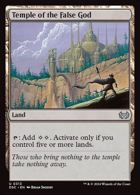 Temple of the False God, carta Magic di tipo Land illustrata da Brian Snõddy