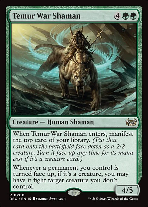 Temur War Shaman, carta Magic di tipo Creature — Human Shaman illustrata da Raymond Swanland