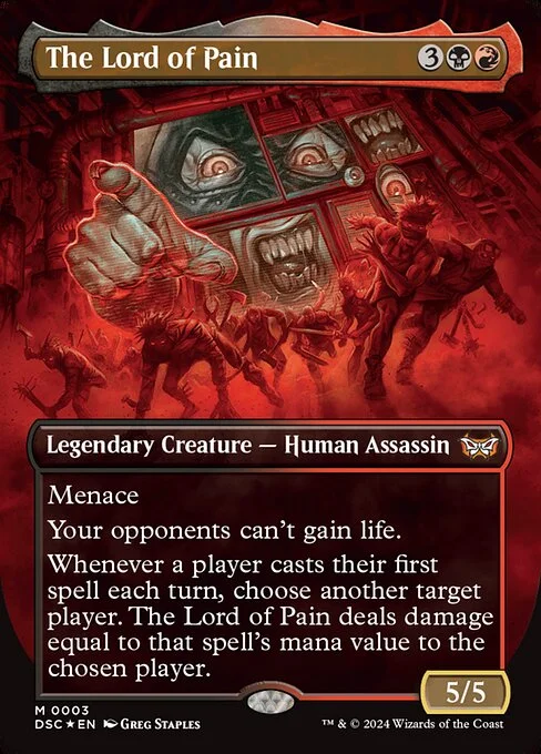 The Lord of Pain, carta Magic di tipo Legendary Creature — Human Assassin illustrata da Greg Staples