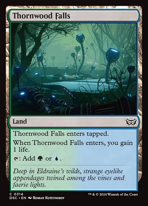 Thornwood Falls, carta Magic di tipo Land illustrata da Roman Kuteynikov