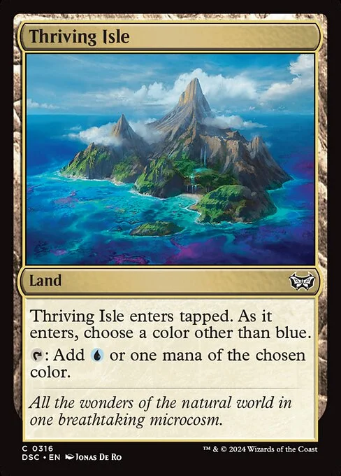 Thriving Isle, carta Magic di tipo Land illustrata da Jonas De Ro