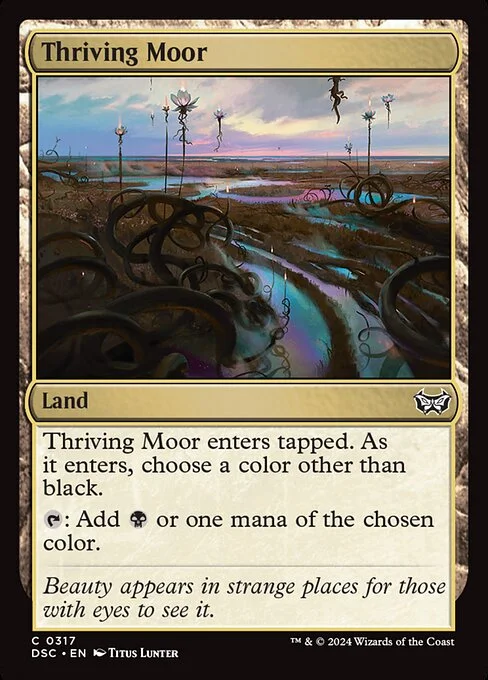 Thriving Moor, carta Magic di tipo Land illustrata da Titus Lunter