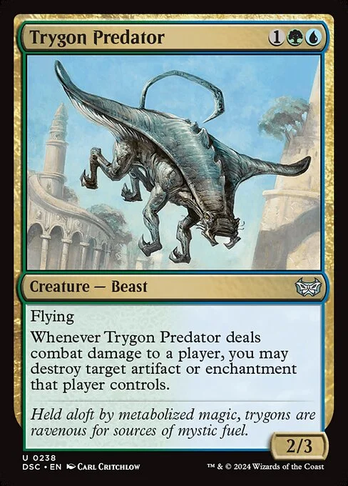 Trygon Predator, carta Magic di tipo Creature — Beast illustrata da Carl Critchlow
