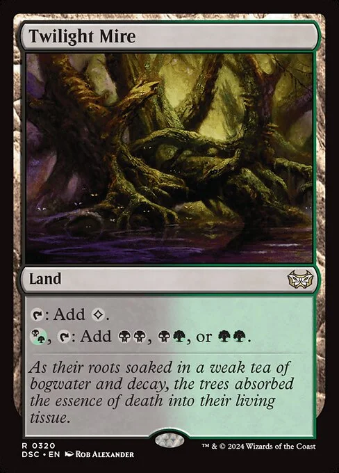 Twilight Mire, carta Magic di tipo Land illustrata da Rob Alexander