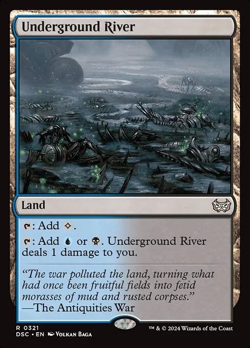 Underground River, carta Magic di tipo Land illustrata da Volkan Baǵa