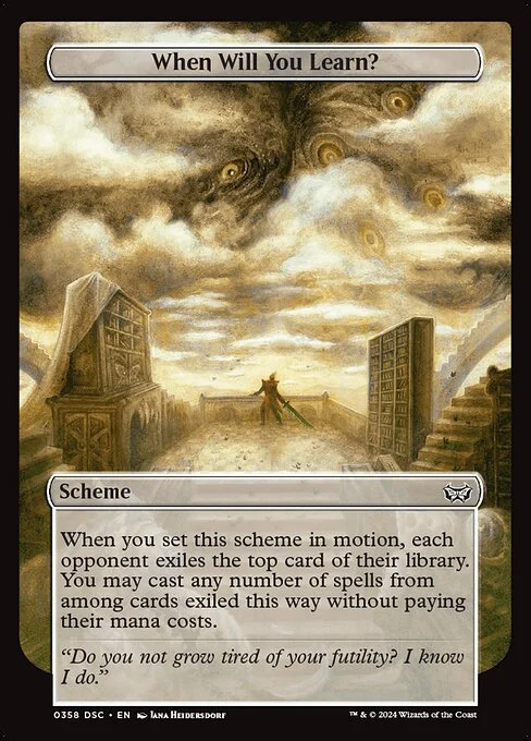 When Will You Learn?, carta Magic di tipo Scheme illustrata da Jana Heidersdorf