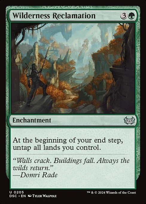 Wilderness Reclamation, carta Magic di tipo Enchantment illustrata da Tyler Walpole