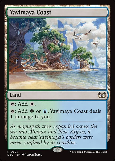 Yavimaya Coast, carta Magic di tipo Land illustrata da Jesper Ejsing