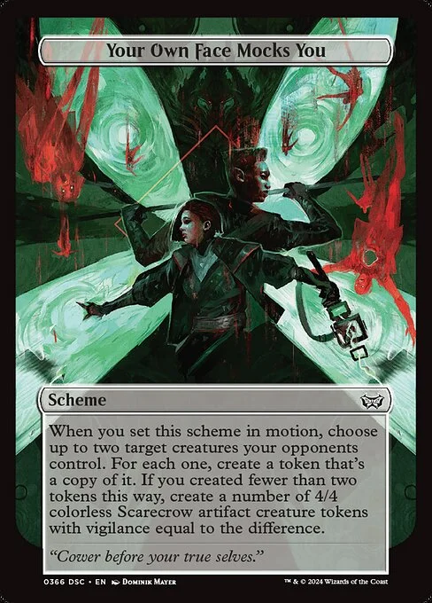 Your Own Face Mocks You, carta Magic di tipo Scheme illustrata da Dominik Mayer