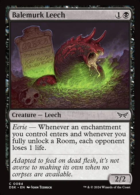 Balemurk Leech, carta Magic di tipo Creature — Leech illustrata da John Tedrick