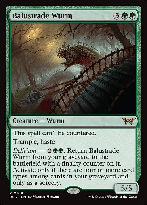 Balustrade Wurm, carta Magic di tipo Creature — Wurm illustrata da Maxime Minard