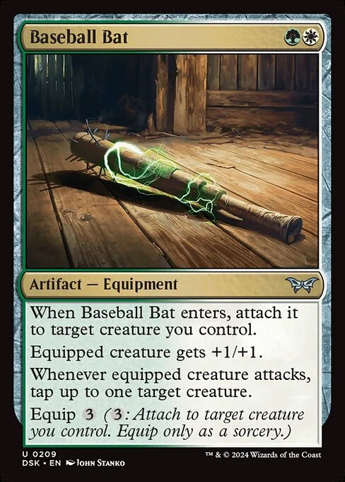 Baseball Bat, carta Magic di tipo Artifact — Equipment illustrata da John Stanko