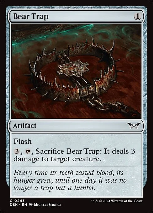 Bear Trap, carta Magic di tipo Artifact illustrata da Michele Giorgi