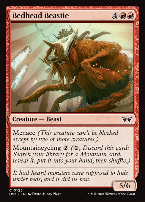 Bedhead Beastie, carta Magic di tipo Creature — Beast illustrata da David Auden Nash