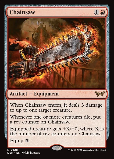 Chainsaw, carta Magic di tipo Artifact — Equipment illustrata da J.P. Targete