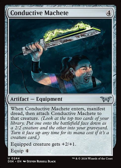 Conductive Machete, carta Magic di tipo Artifact — Equipment illustrata da Steven Russell Black