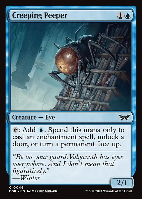 Creeping Peeper, carta Magic di tipo Creature — Eye illustrata da Maxime Minard