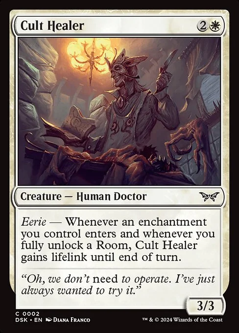 Cult Healer, carta Magic di tipo Creature — Human Doctor illustrata da Diana Franco