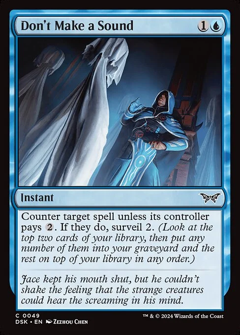 Don't Make a Sound, carta Magic di tipo Instant illustrata da Zezhou Chen