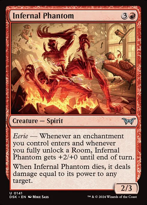 Infernal Phantom, carta Magic di tipo Creature — Spirit illustrata da Mike Sass