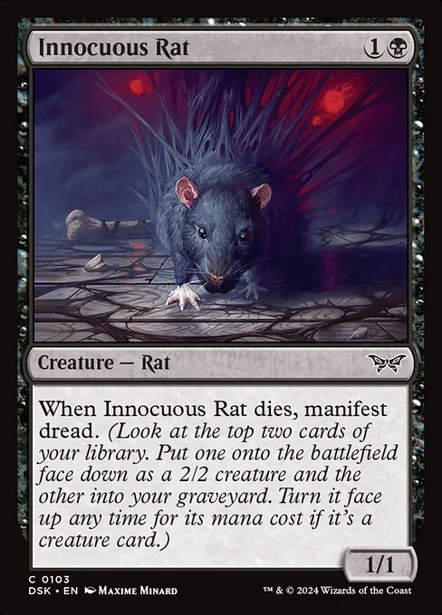 Innocuous Rat, carta Magic di tipo Creature — Rat illustrata da Maxime Minard