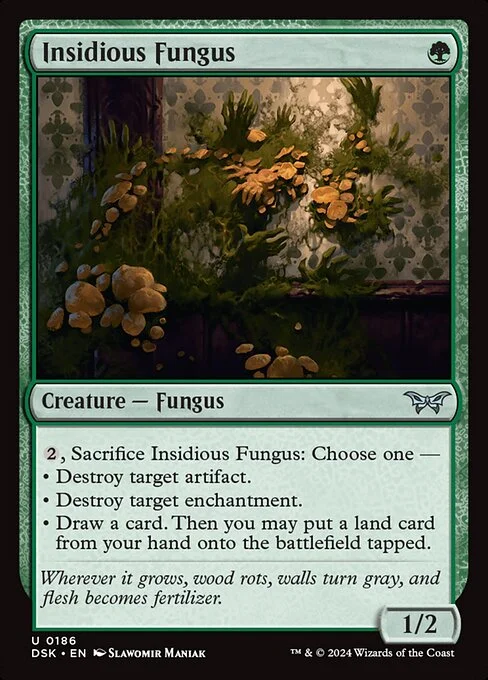 Insidious Fungus, carta Magic di tipo Creature — Fungus illustrata da Slawomir Maniak
