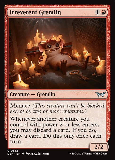 Irreverent Gremlin, carta Magic di tipo Creature — Gremlin illustrata da Fajareka Setiawan