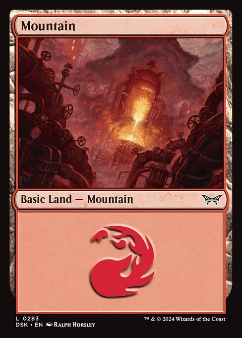 Mountain, carta Magic di tipo Basic Land — Mountain illustrata da Ralph Horsley